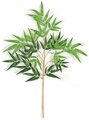 33 inches Bamboo Branch - 96 Leaves - Green - FIRE RETARDANT