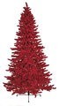 12 Foot Red Flocked Valentino Tree 5,745 Tips 1,600 Red LED Lights 77" Width