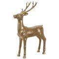 28.4"Hx20.5"L Standing Reindeer  Antique Gold