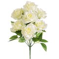 11 inches Rose Bush  White with 7 Rose heads