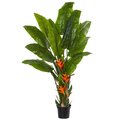 8' Flowering Tropical Travelers Palm Artificial Tree