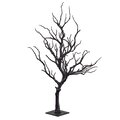 26 inches Plastic Twig Tree on Metal Stand Black