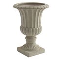20.25" Large Sand Colored Urn Indoor/Outdoor)