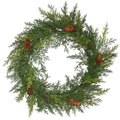 22" mixed Pine Wreath w/Cones 130Tips