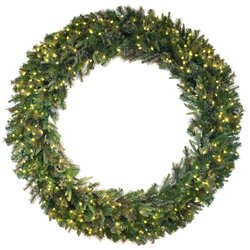 10 Foot Cashmere Artificial Christmas Wreath, Warm White Dura-lit LED Lights