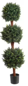 5 ft. Outdoor/UV Rated Artificial  Triple Ball Topiary Tree