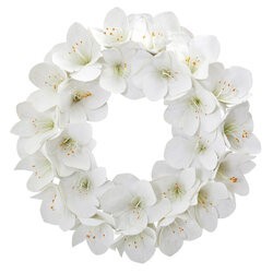 24" Amaryllis Artificial Wreath