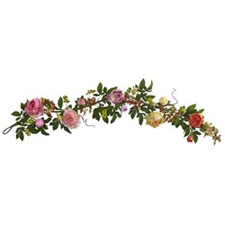 60'' Mixed Peony and Berry Garland