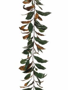 6 feet Real Touch Magnolia Leaf Garland With 109 Leaves Green