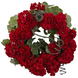 17" Geranium Wreath