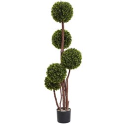 4'  Boxwood Topiary x5 w/420 Lvs UV Resistant (Indoor/Outdoor)
