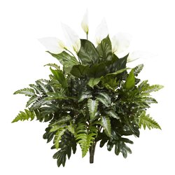 27" Mixed Spathifyllum Artificial Plant (Set of 2)of 2)