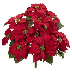 24" Poinsettia Artificial Plant (Set of 2)