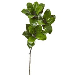 35" Magnolia Leaf Artificial Spray Plant (Set of 3)