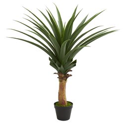 3.5' Outdoor Agave Artificial Plant with pot shown