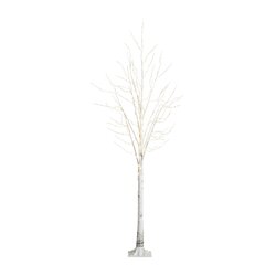 8’ Pre-Lit Artificial White Birch Tree With 500 Warm White LED Lights