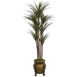 62" Giant Yucca Artificial Tree in Decorative Planter UV Resistant