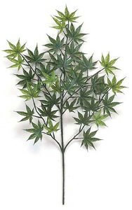 26 inches Outdoor  Artificial Japanese Maple Branch - 36 Leaves - Green