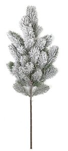 26 Inch Snowy Glittered Pine Spray With Pine Cones