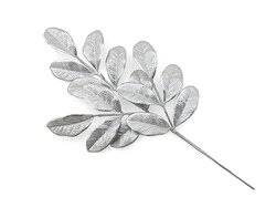 19 inches METALLIC SILVER APPLE LEAF SPRAY