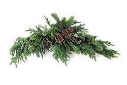 44 inches NATURAL TOUCH MIXED NORFOLK PINECONE GARLAND SWAG