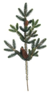 26" Spruce Pine Spray with Pinecones