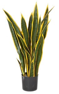26 Inch Ifr Sansevieria Plant - Green/Yellow FIRE RETARDANT MATERIAL