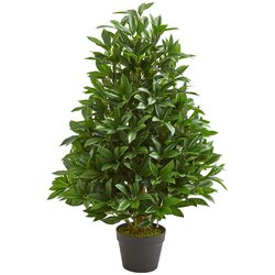 3’ Outdoor UV Rated Bay Leaf  Topiary Tree UV Resistant (Indoor/Outdoor)