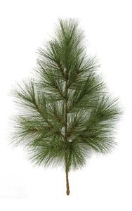 40 inches PVC Ponderosa Pine Branch - 14 Tips - Green