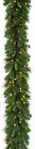 6 FOOT BATTERY OPERATED ARTISAN MIXED PINE GARLAND