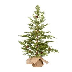 24" Cedar Pine Artificial Christmas Tree, Unlit
