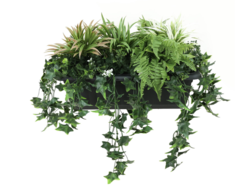30" Long, 14 to 18" Wide- Retardant - Artifical Mixed Greenery withPlanter  Fire Treated