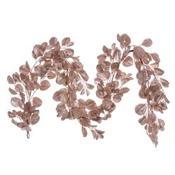 6' Cafe Latte Dogwood Glitter Garland