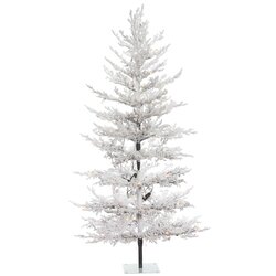 5 feet x 32 inches Flocked Winter Twig Pine Artificial Christmas Tree