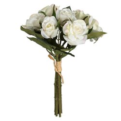 10" White Rose Bundle Pk/3