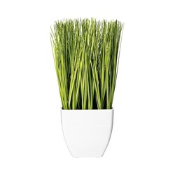 11.5" Artificial Green Potted Grass with Pot shown