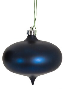 6 Inch Matte Navy Blue Large Onion Ornament