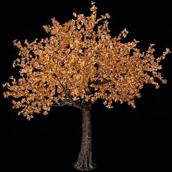 10 Foot Maple Leaf  Tree - 3,560 Warm White 5mm LED Lights