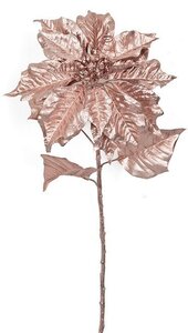 32 INCH METALLIC ANTIQUE PINK POINSETTIA STEM