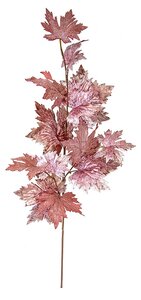 38 inches Shiny Rose Gold/Pink Maple Leaf Spray