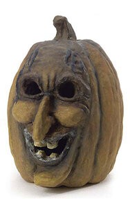 10 inches Resin Jack-O-Lantern - Yellow/Brown