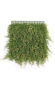 11.75 inches Plastic Hanging Curly Fern Mat - 13 inches Length - Green/Brown