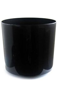 14 inches Black Plastic Container - 14 inches Outside Diameter - 14 inches Height
