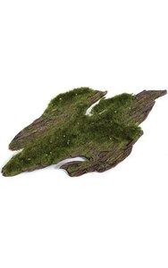 19 inches x 10 inches Foam Tree Bark - Moss Green