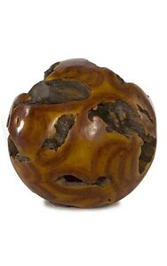 20 inches Fiberglass Decorative Ball Vase - Natural Brown