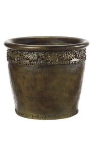 21.25 inches Fiberglass Garland Pot - 20.25 inches Inside Diameter - Brown