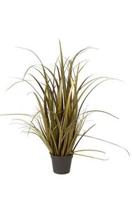 28 inches PVC Mixed Onion Grass Bush - Thick/Thin Blade - Fall Green