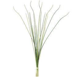 36 inches Plastic Grass Bundle with Raffia - 24 Tutone Green Stems - 1 inches Thick