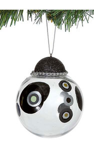 4 inches Acrylic Ball Ornament - Black