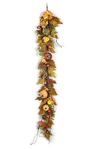 4 feet Mixed Pumpkin Garland - Fall Mix